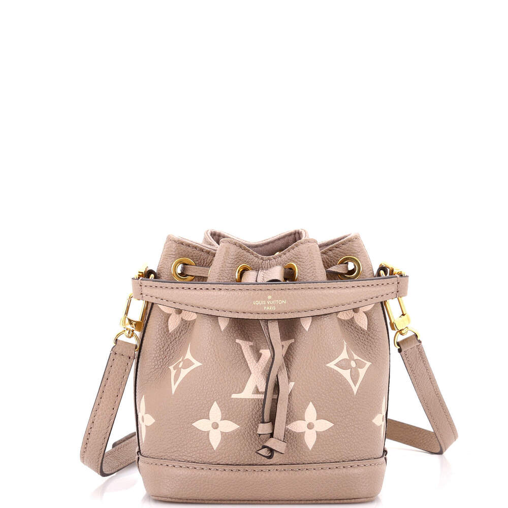 Louis Vuitton Nano Noe NM Handbag Bicolor Monogram Empreinte Leather